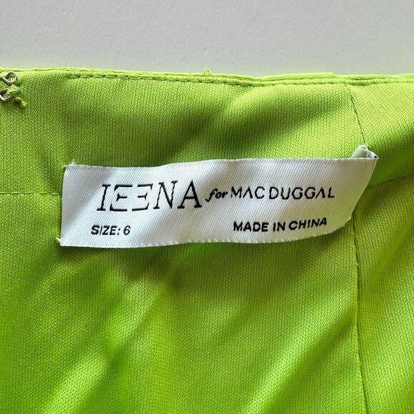 NWT Ieena for Mac Duggal 27110 Strappy Back Side Cutout Dress in Sage Green Sz 6 - Picture 9 of 14